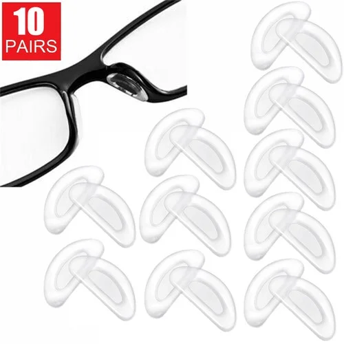10 Pairs Eyeglasses Nose Pads Glasses Adhesive Silicone Anti-Slip Nosepads US