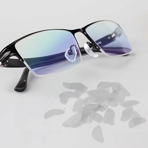 20 Pairs New Glasses Nose Pads Adhesive Silicone Nose Pads Non-slip Clear Black Thin Nosepads for Glasses Eyeglasses Sunglasses 3