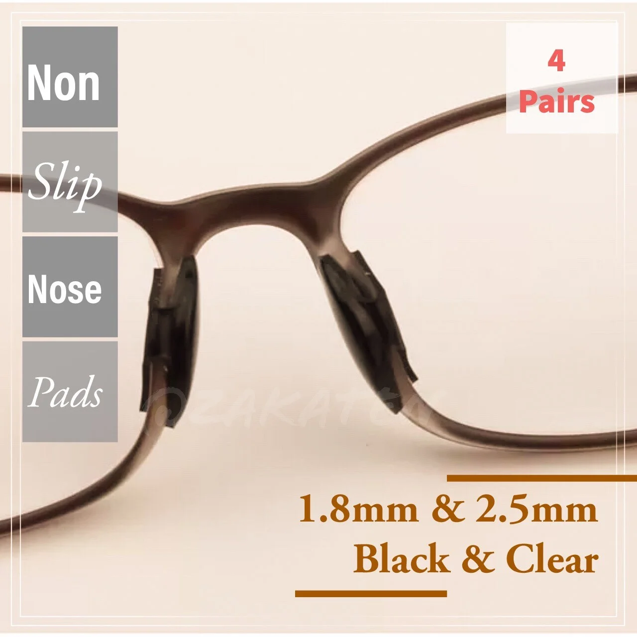 4 Pairs Non-Slip Adhesive Silicone Nose Pads For Eyeglass Sunglasses US Seller