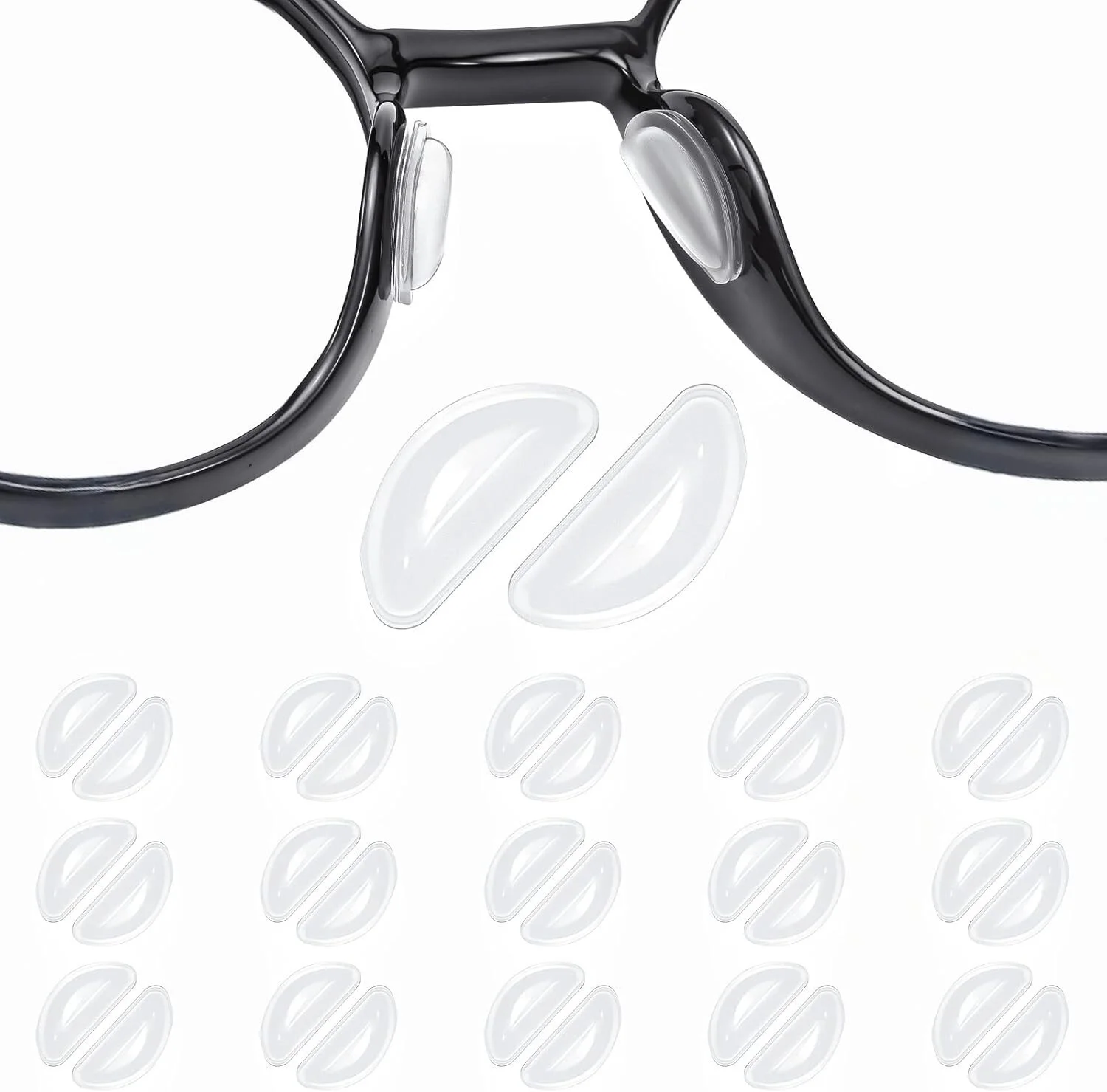 5/15 Pairs Silicone Anti-Slip Self-Adhesive Stick On Nose Pads for Eyeglasses