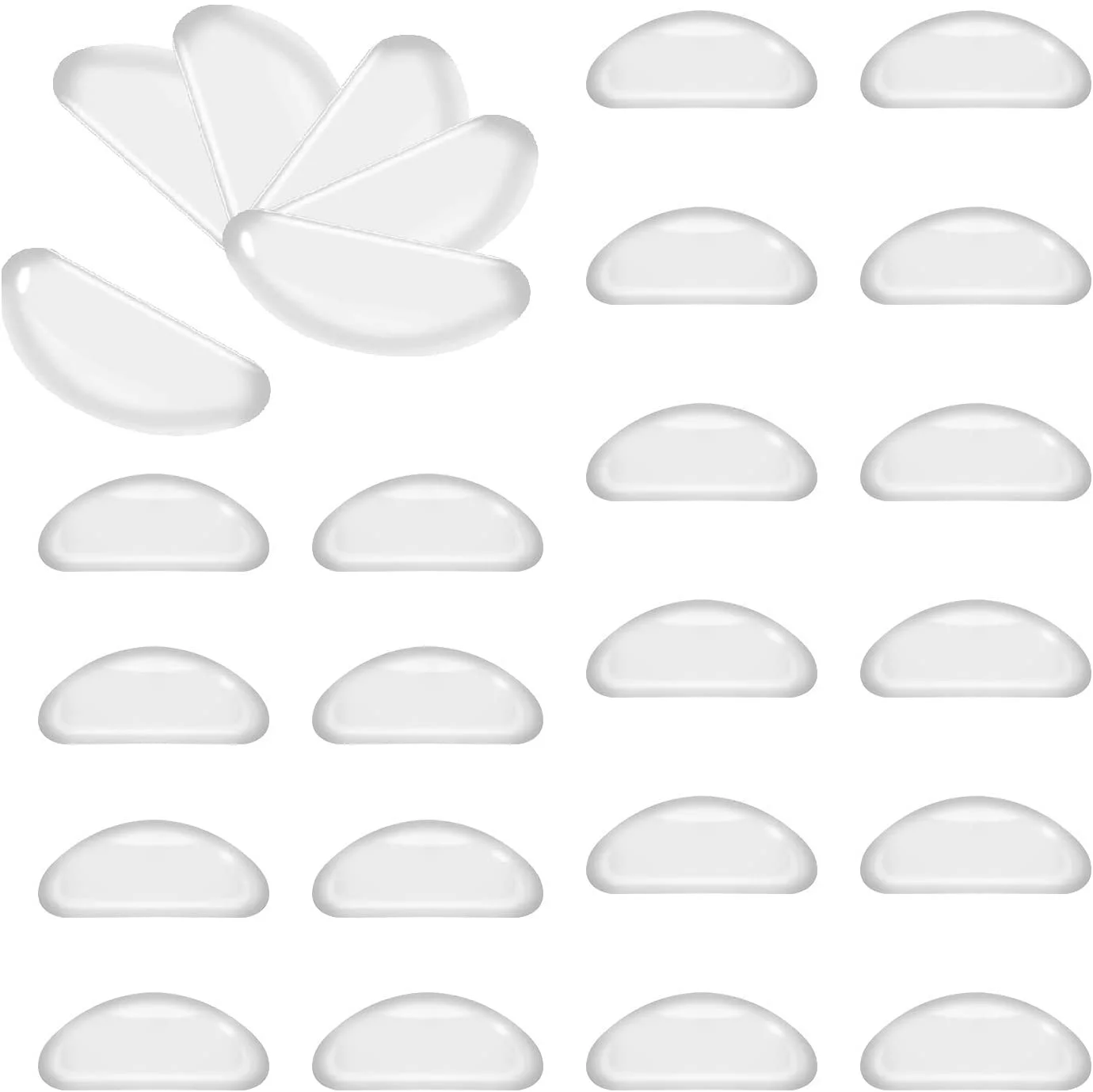 Silicone Adhesive Eyeglass Nose Pads - 20 Pairs Nose Pads for Eyeglasses